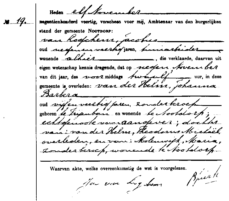 19401111 ovl akte 19 Johanna B vd Helm ev J v Lochem